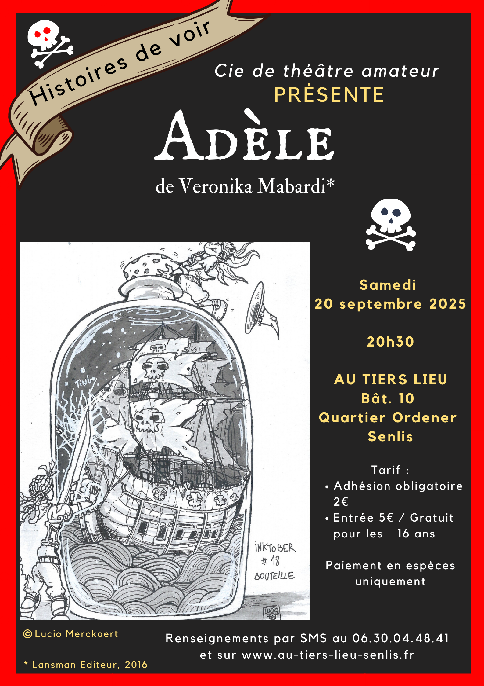 Théâtre "Adèle" de Veronika Mabardi au Tiers-Lieu à Senlis