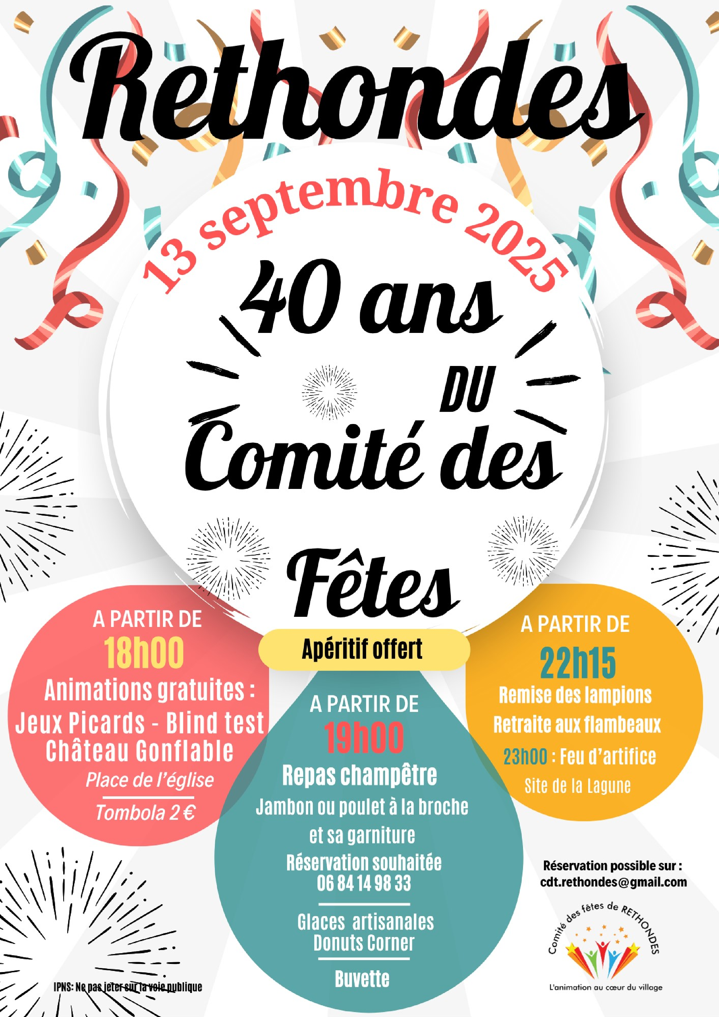 Célébrons les 40 ans du Comité des Fêtes