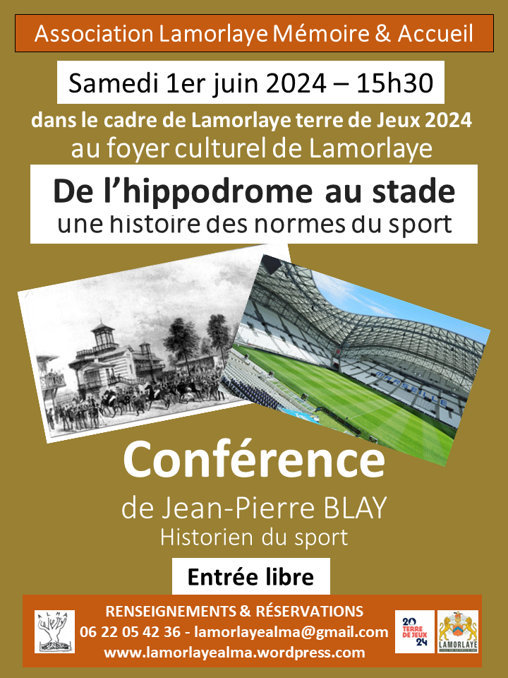 Conférence à Lamorlaye : "De l'hippodrome au stade, une histoire des normes du sport" null France null null null null