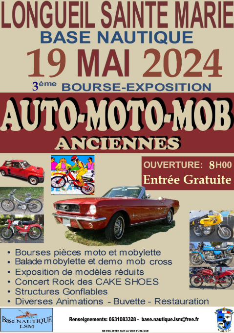 Bourse Auto-moto-mobylette de Longueil-Sainte-Marie Le 19 mai 2024