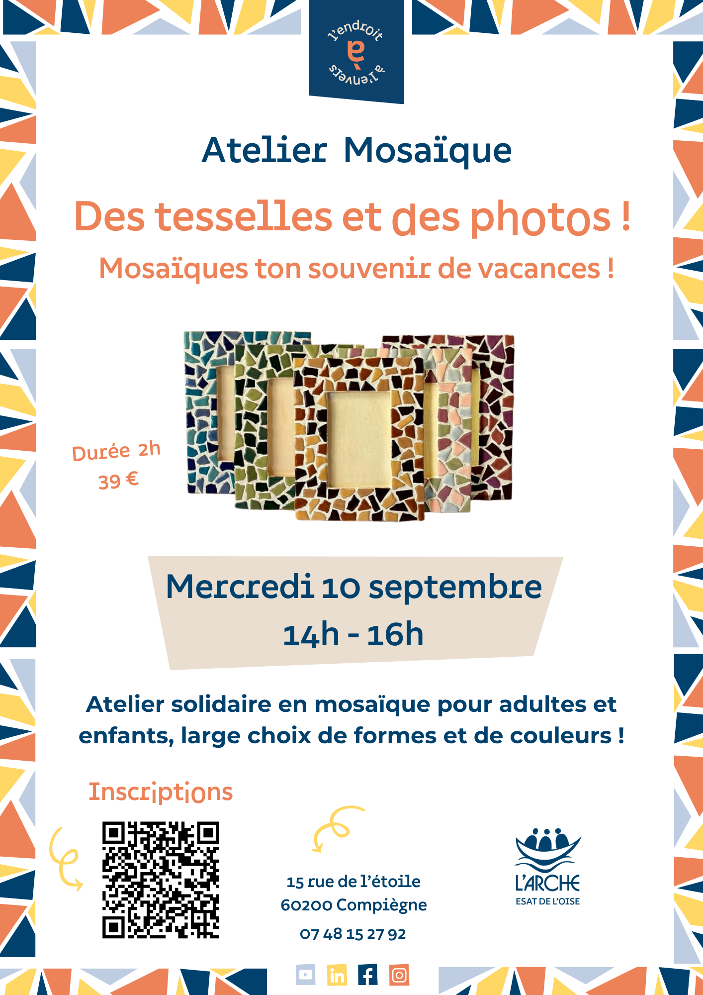 Atelier mosaïque - Des tesselles et des photos