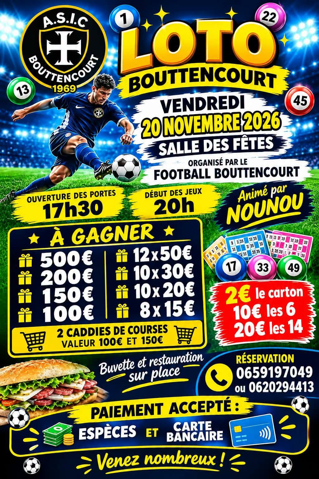 20 novembre - loto Bouttencourt - ©Club de football 20 novembre - loto Bouttencourt