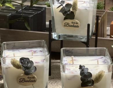 Bougies pétales de fleurs