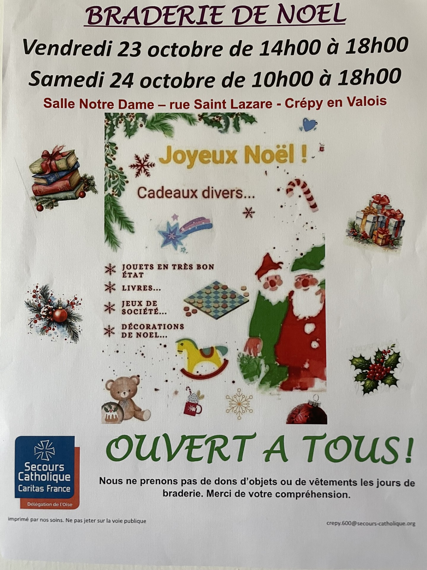 Braderie de Noel - 23 et 24 oct
