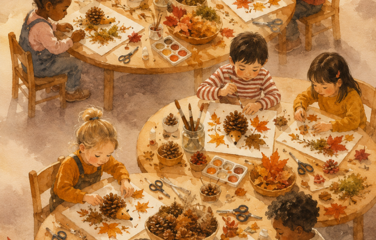 VISUEL_Feuilles et pommes de pin