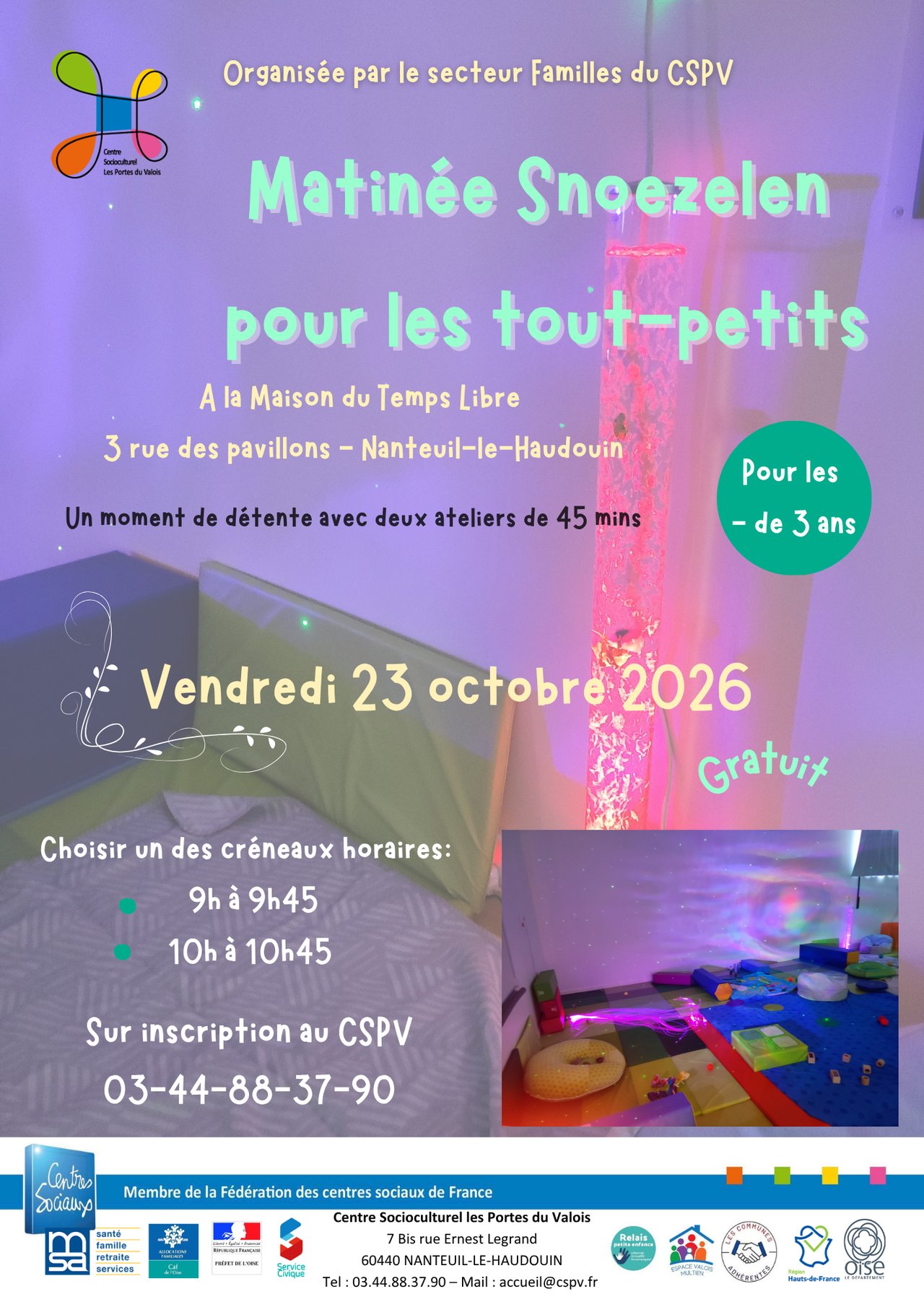 Matinée snoezelen - 23 oct