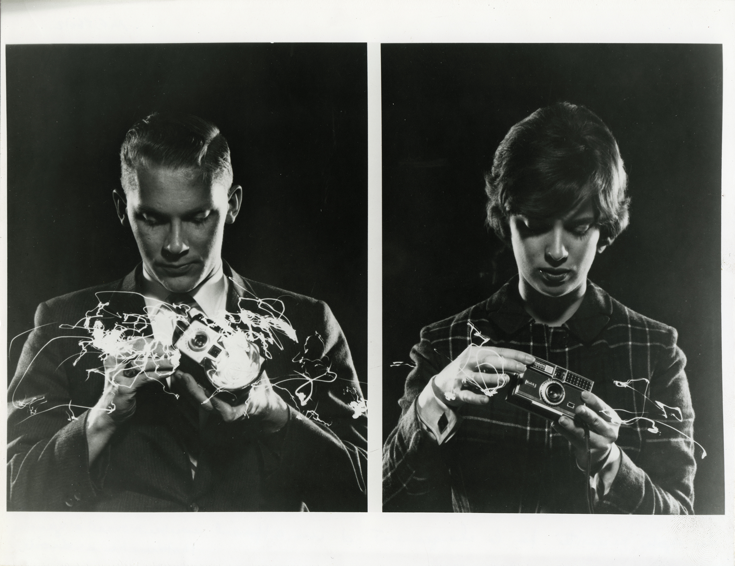 Photographie double format en noir et blanc