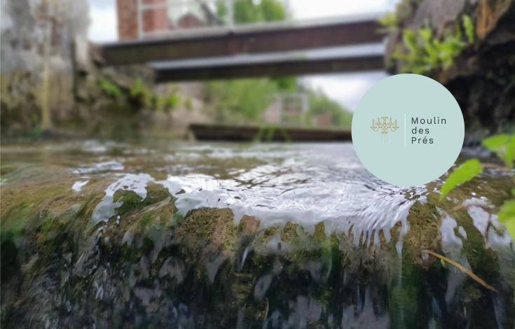 La rivière passant sous la véranda du gîte