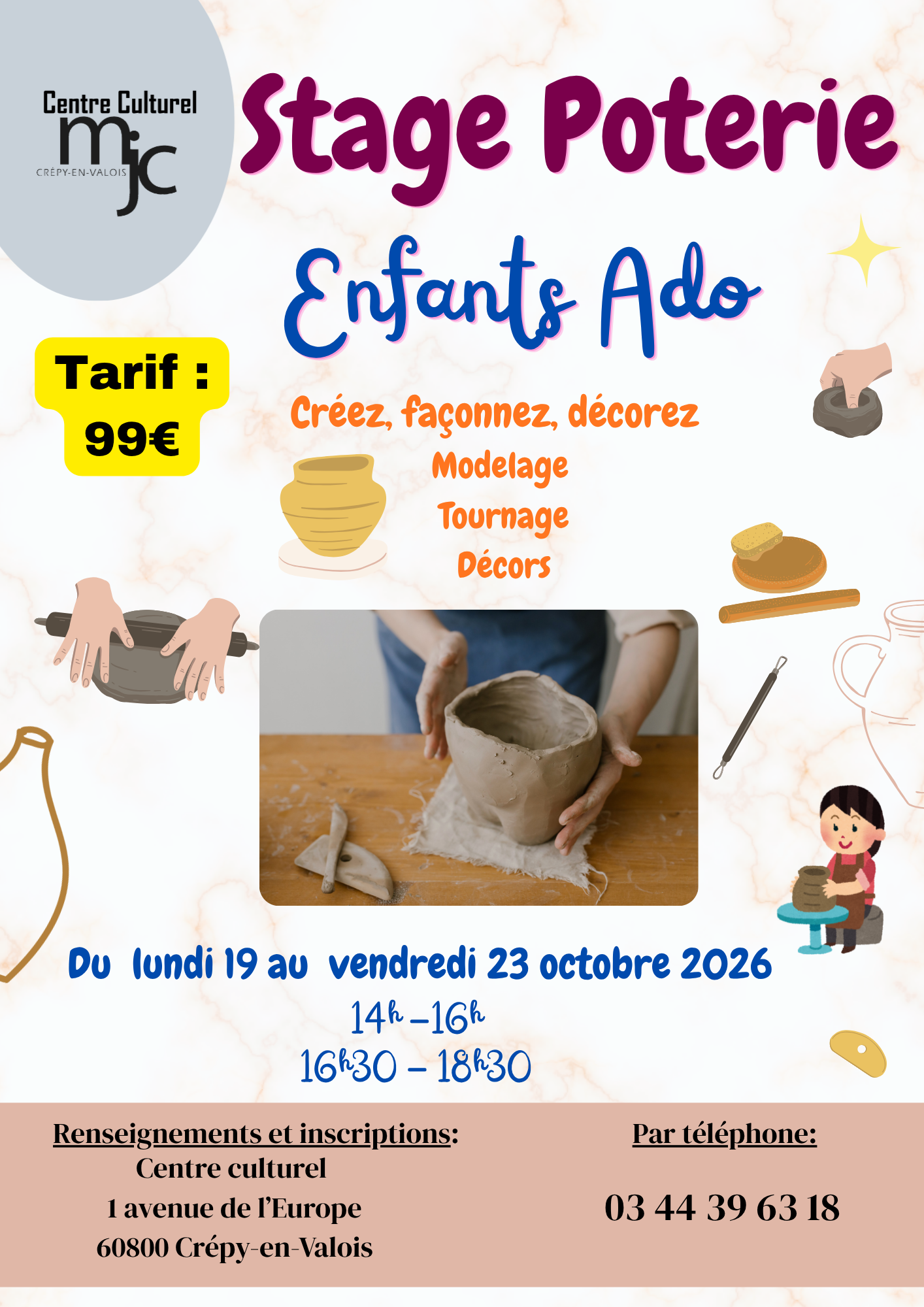 Du 06 au 10 juillet 14h -16h pour les enfants 16h30 - 18h pour les familles - 1