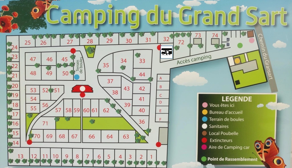 CAMPING DU GRAND SART - Plan