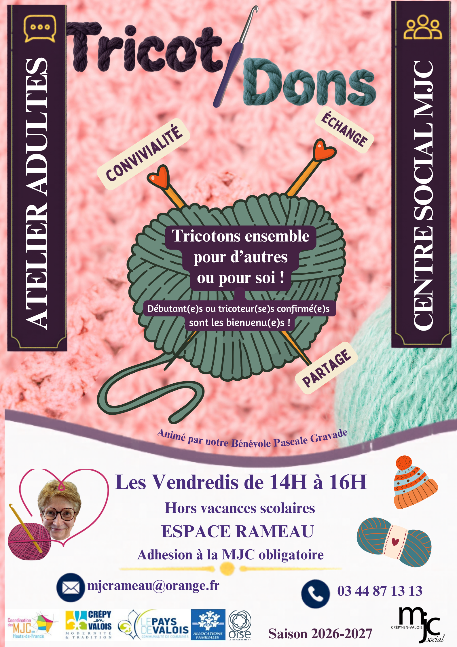 Ateliers  - tricot dons 2026-2027
