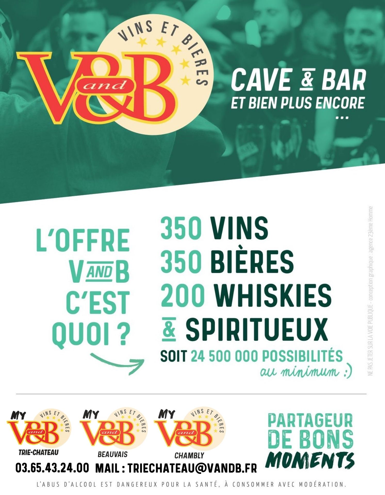 V and B